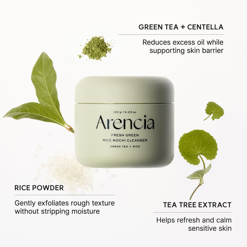 Arencia Fresh Green Rice Mochi Cleanser 2025 Version - 120g