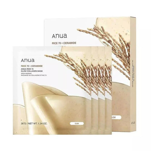 ANUA Rice 70 Glow Collagen Mask 38g*4ea