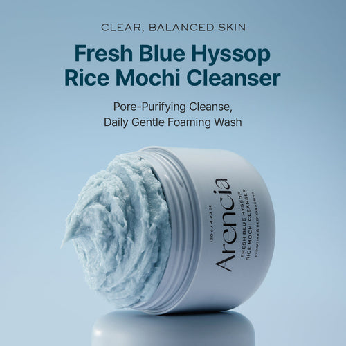Arencia Fresh Blue Hyssop Rice Mochi Cleanser 120g