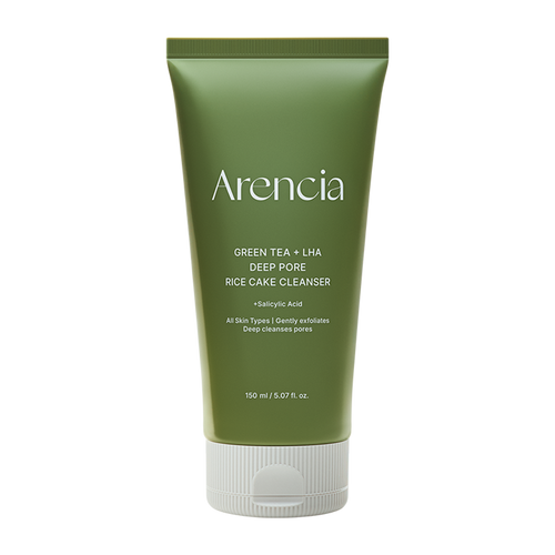 Arencia Green Tea + LHA Deep Pore Rice Cake Cleanser 150g