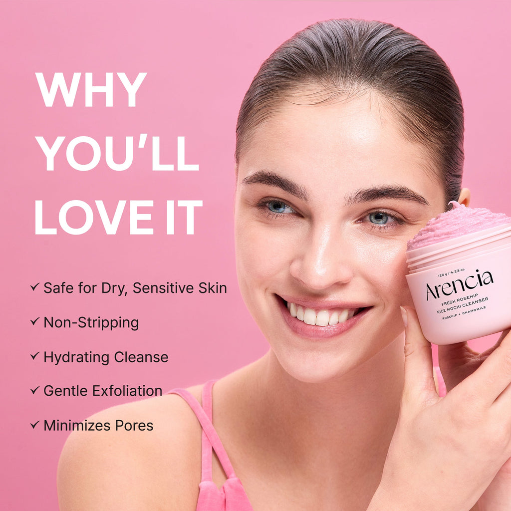 Arencia Fresh Rosehip Rice Mochi Cleanser 2025 Version - 120g