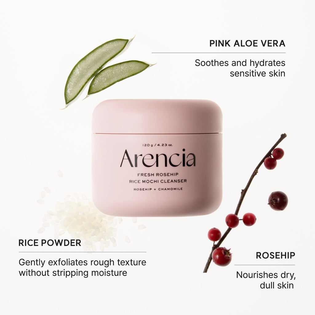 Arencia Fresh Rosehip Rice Mochi Cleanser 2025 Version - 120g