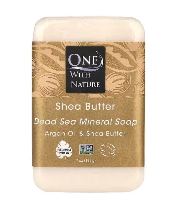 One with Nature Dead Sea Mineral Bar Soap, Shea Butter